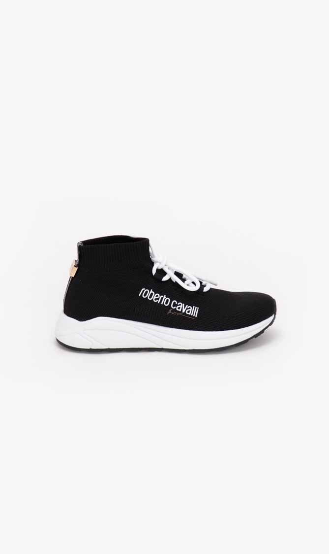 

Roberto Cavalli Susy Tape Ribbed Cuff Sneakers