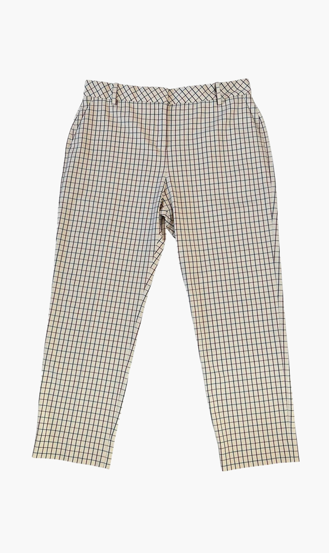 

Tory Burch Brown Yarn Dyed Twill Pant for Women | The Deal Outlet
