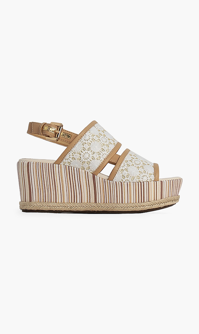 

Sakely Lace Sandals, White