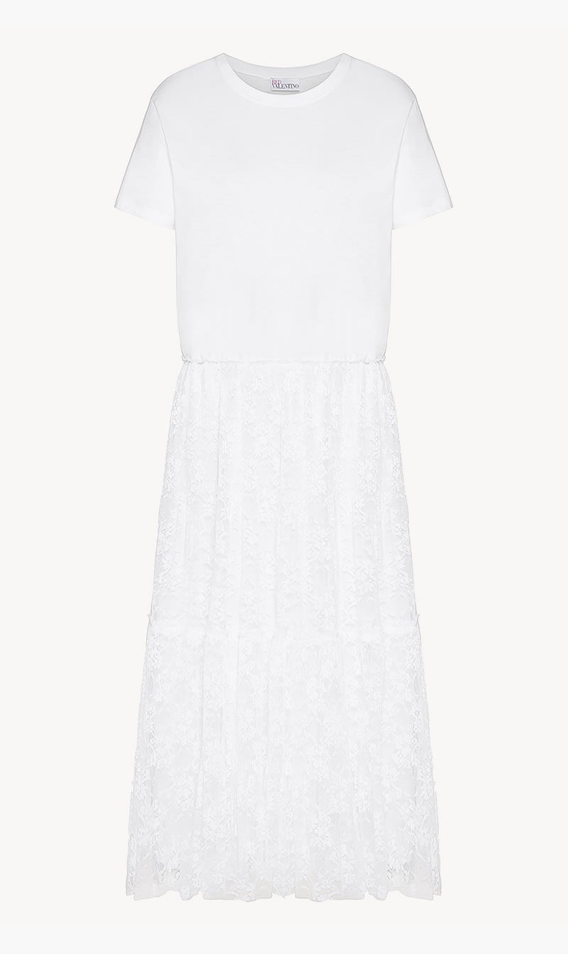 

Red Valentino Lace Jersey T-shirt Dress