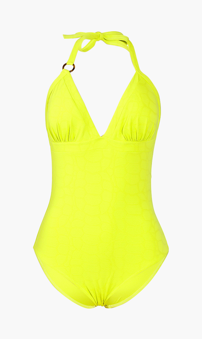 

Vilebrequin Feeric Turtle Shell Halter One-piece Swimsuit