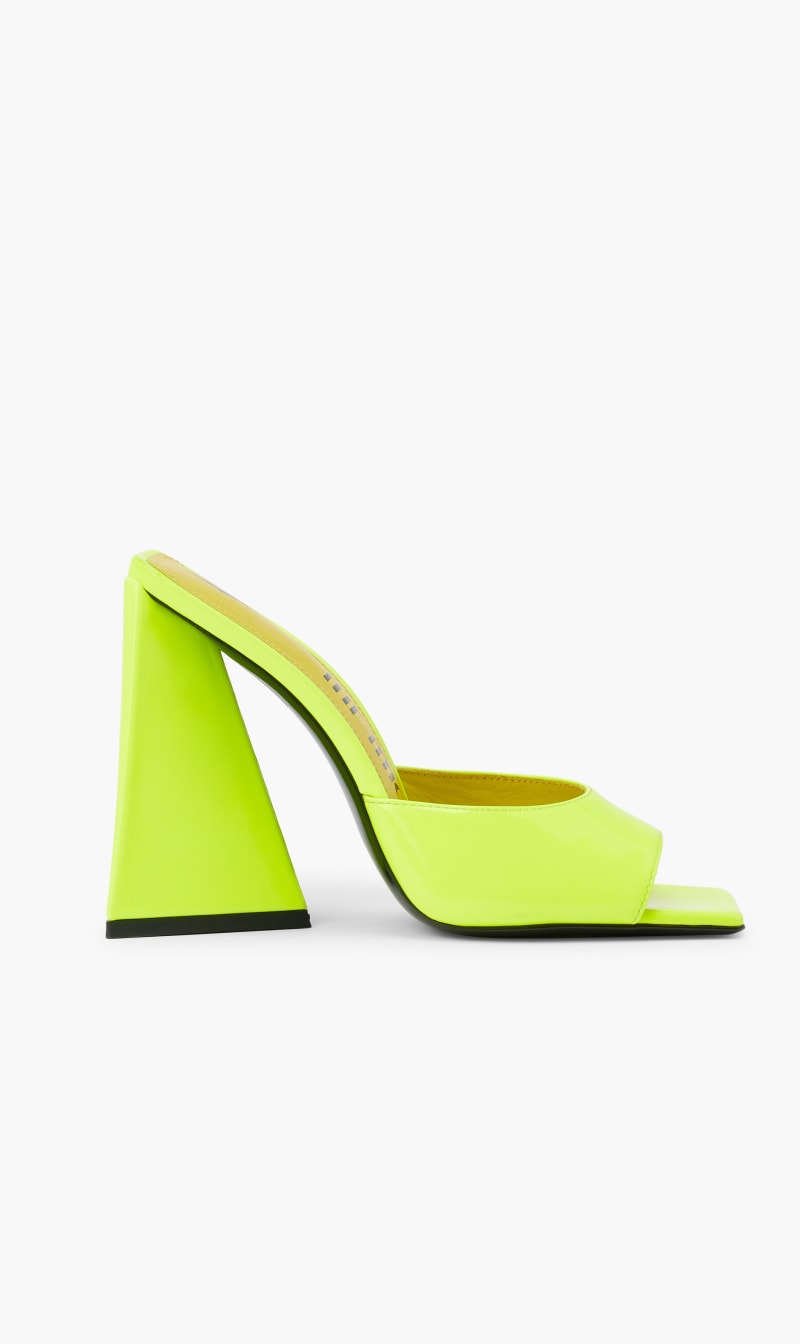 

Attico Yellow Devon Mule Sandals for Women | The Deal Outlet
