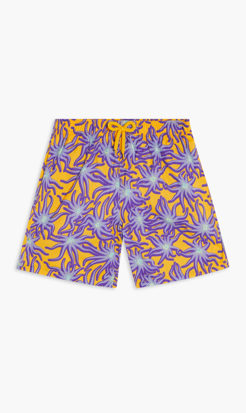 

Vilebrequin Yellow Mahina Octopus Nylon Swim Shorts for Boys | The Deal Outlet
