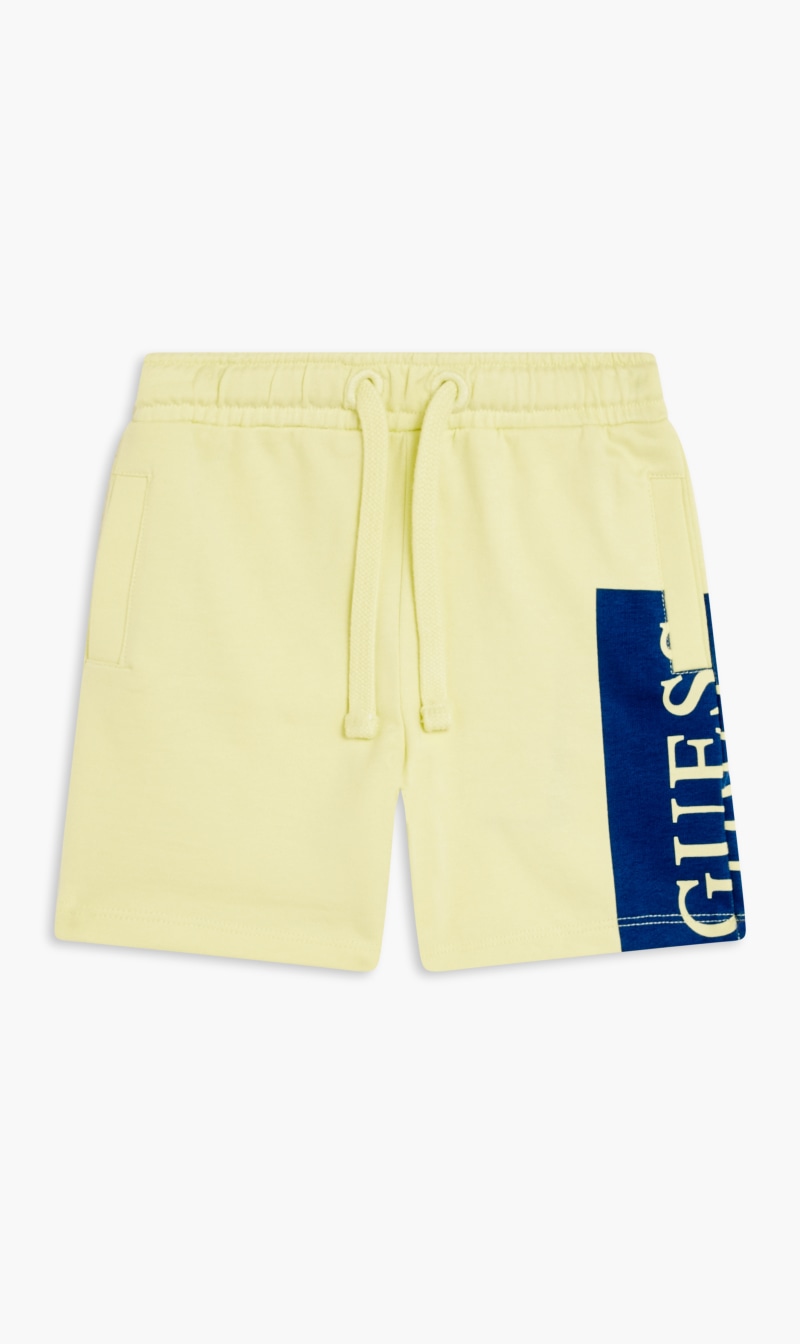 

Guess Yellow French Terry Active Shorts for Boys | The Deal Outlet
