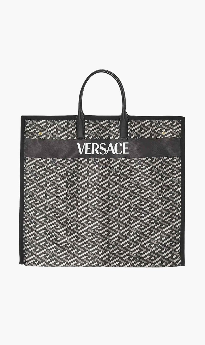 

Versace Beige Vsc La Greca Travel Garment Bag | The Deal Outlet