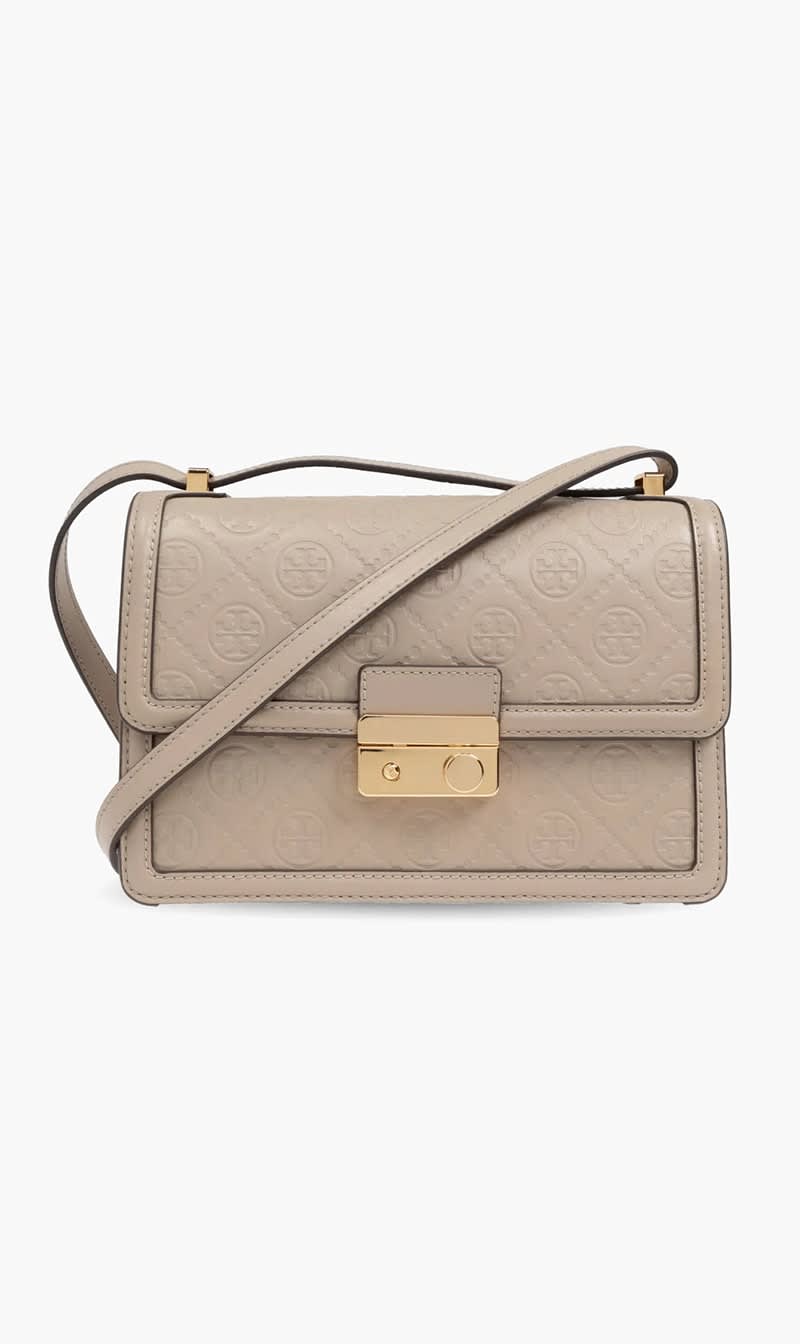 

Tory Burch Beige T Monogram Shoulder Bag for Women | The Deal Outlet