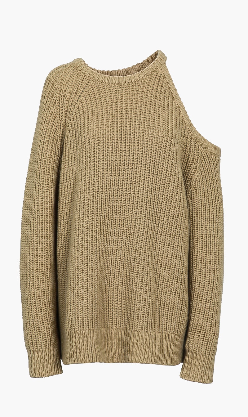 

Asymmetric Cutout Sweater, Brown
