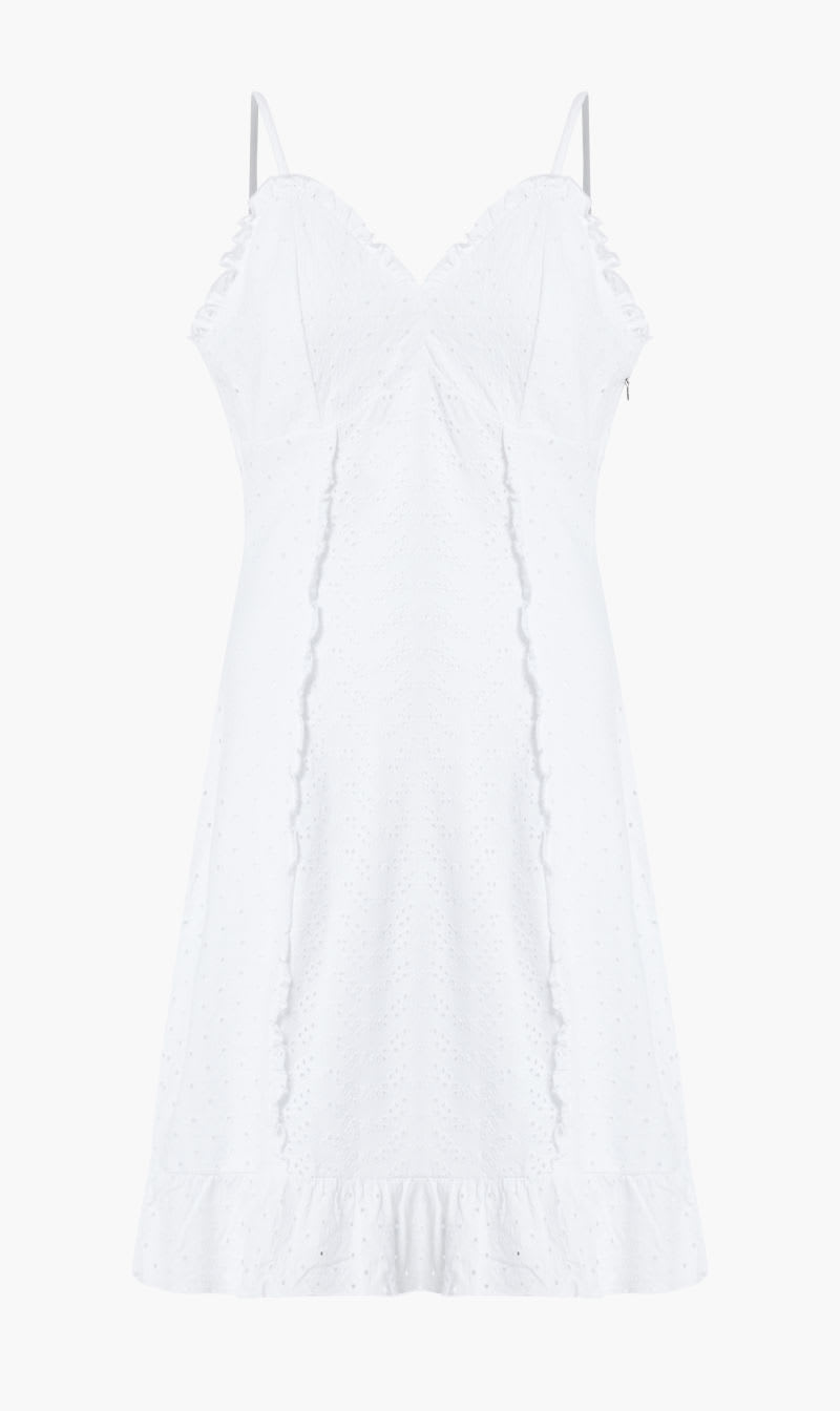 

Guess White Straps Amal Mini Dress for Women | The Deal Outlet