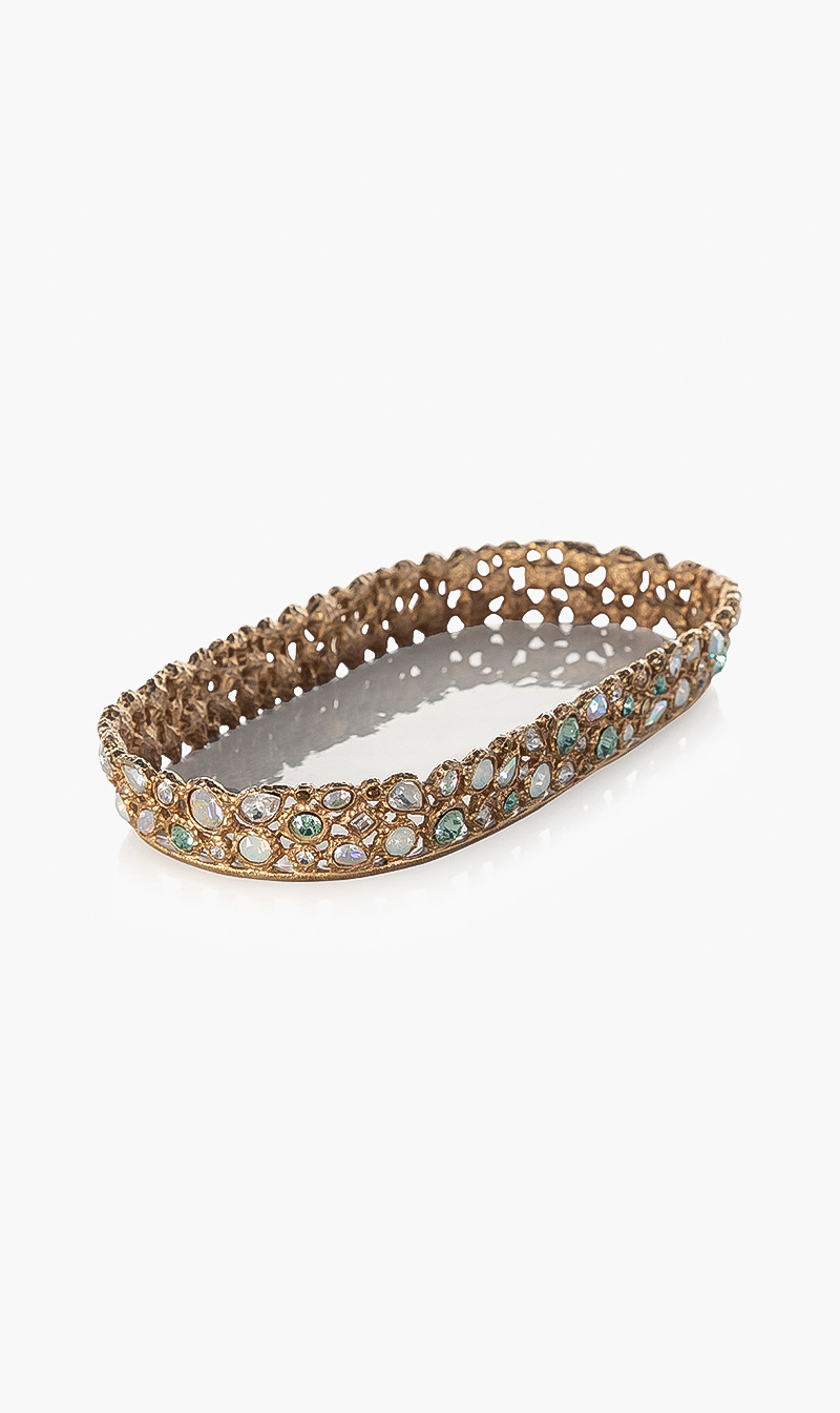 

Jay Strongwater White Bejeweled Tray for Other | The Deal Outlet