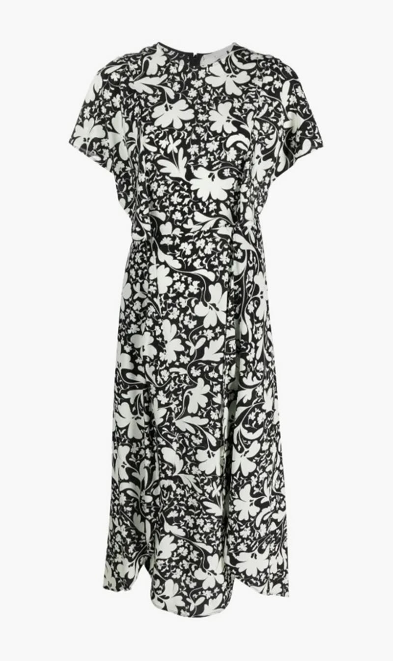 

Stella Mc Cartney Black Floral Print Silk Dress for Women | The Deal Outlet
