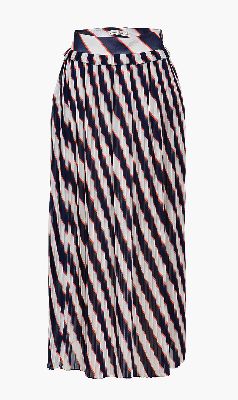 

Striped Pleated Skirt