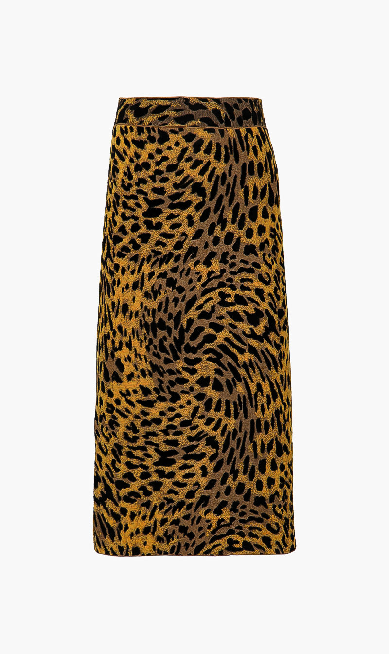 

Stella Mc Cartney Yellow Leopard Print Skirt for Women | The Deal Outlet