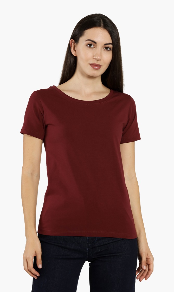 

Cotton Crew-neck T-shirt, Red