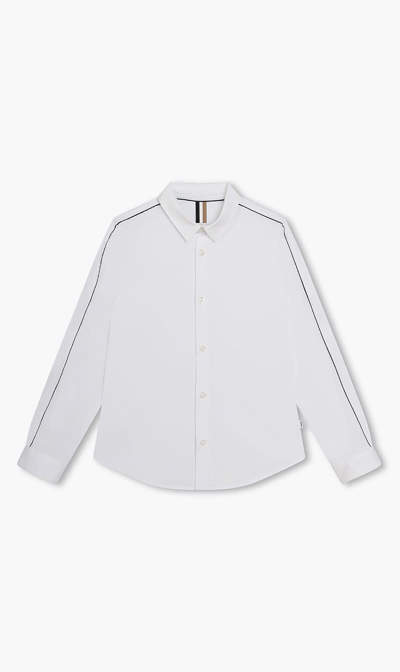 

Hugo Boss White Long Sleeved Shirt for Boys | The Deal Outlet