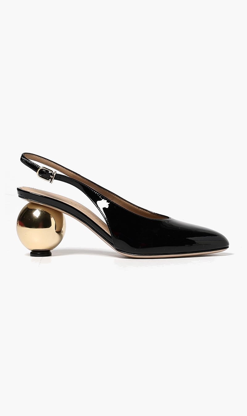 Ferragamo Black Spherical Heel Pumps for Women