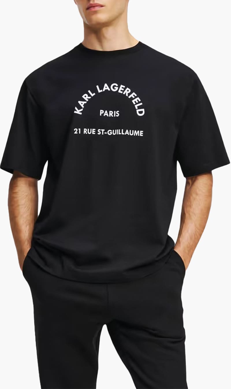Karl Lagerfeld Black Rsg Relax Fit T Shirt for Men