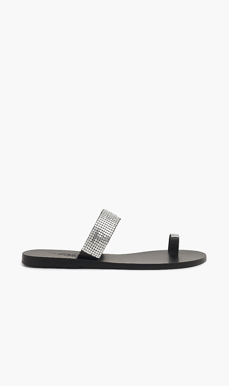 

Ancient Greek Sandals Black Thalia Slip On for Women | The Deal Outlet