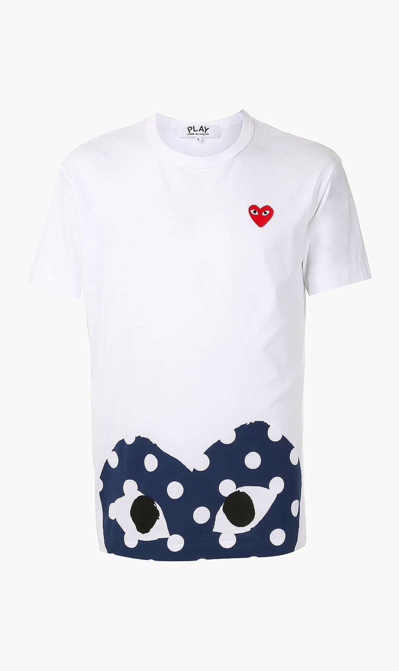 

Half Heart Polka Dots T-shirt, White