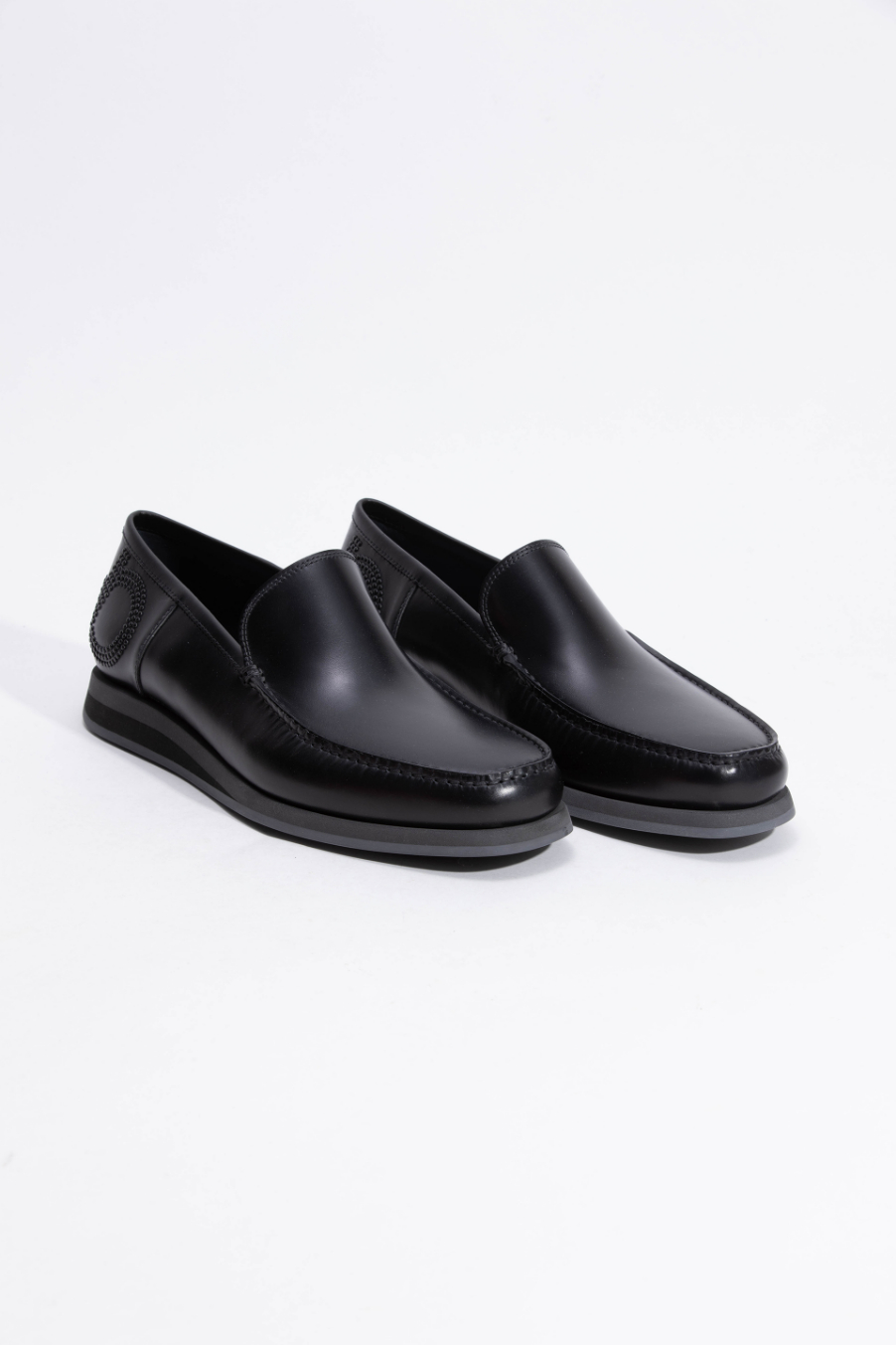 

Salvatore Ferragamo Alford Matt Black Calf Loafers