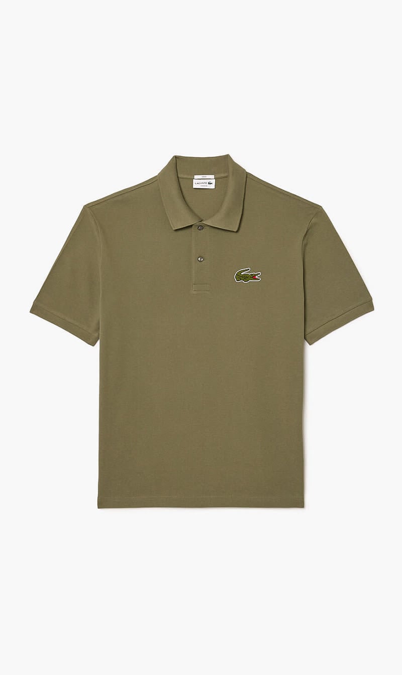 Lacoste Green Loose Fit Pique Badge Polo Shirt