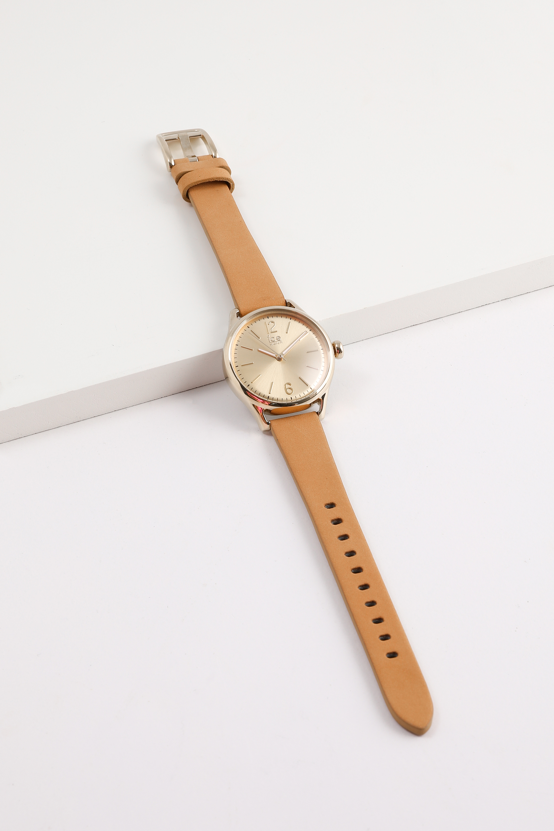 

Ice Watch Ice Time Small Leather Beige Gold Analog Watch