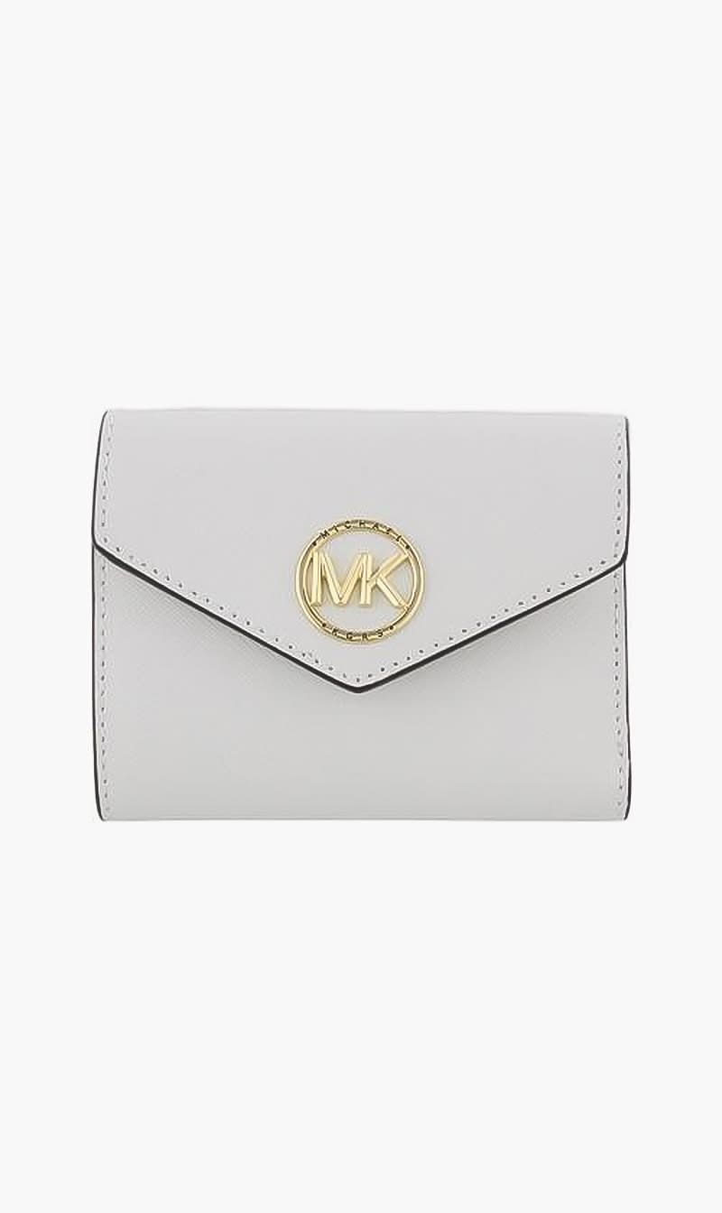 

Michael Kors White Greenwitch Trifold Wallet for Women | The Deal Outlet