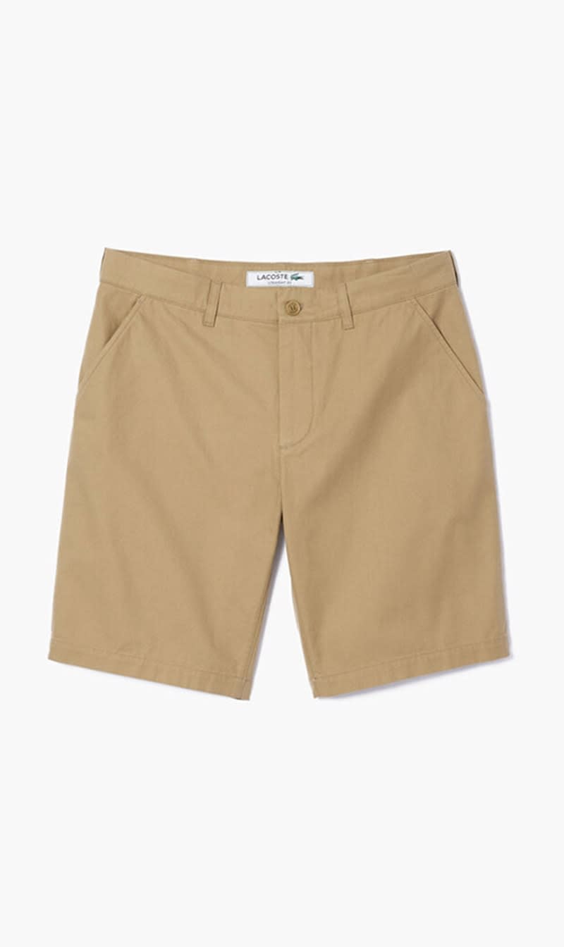 

Lacoste Beige Cotton Gabardine Chino Bermuda Shorts for Men | The Deal Outlet