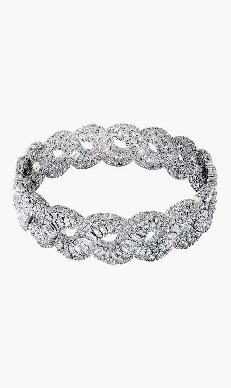 

Swarovski Others Sjc Hyperbola Choker Wave White Rhs for Women | The Deal Outlet