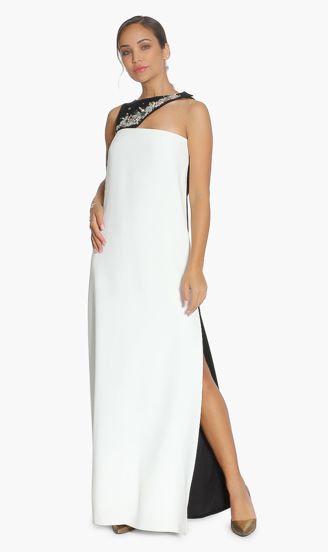 

Paule Ka Crystal Embellished Dress