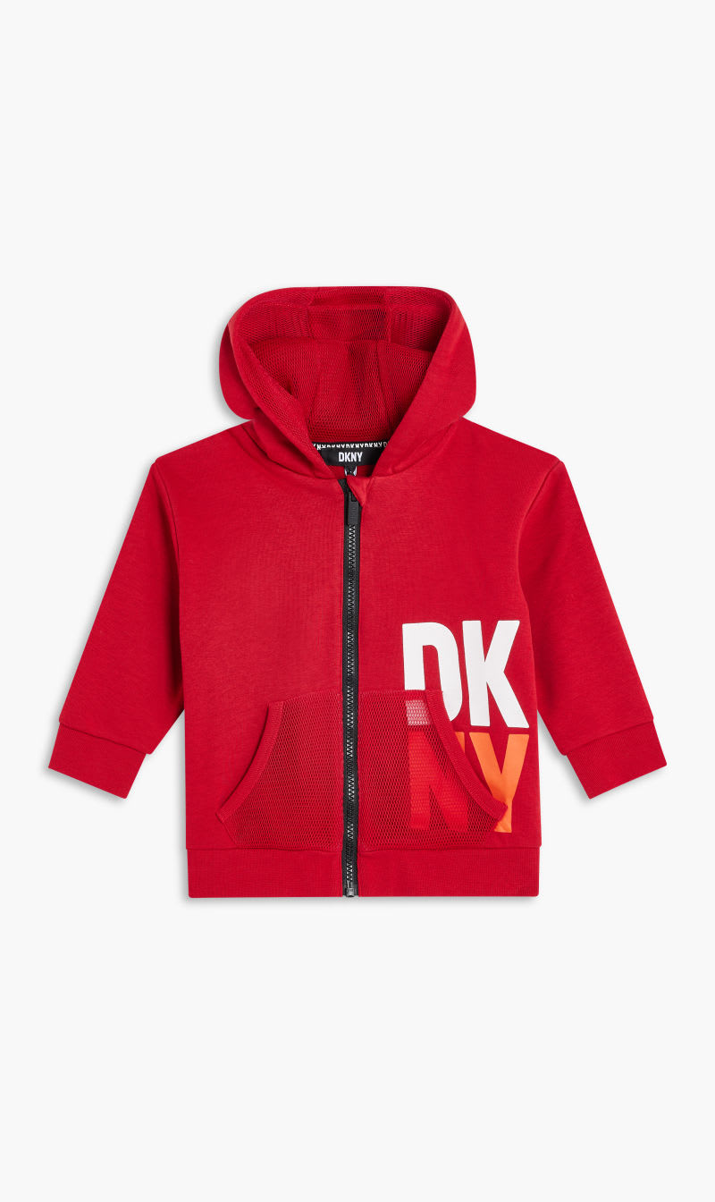 

Dkny Red Hooded Cardigan for Boys | The Deal Outlet
