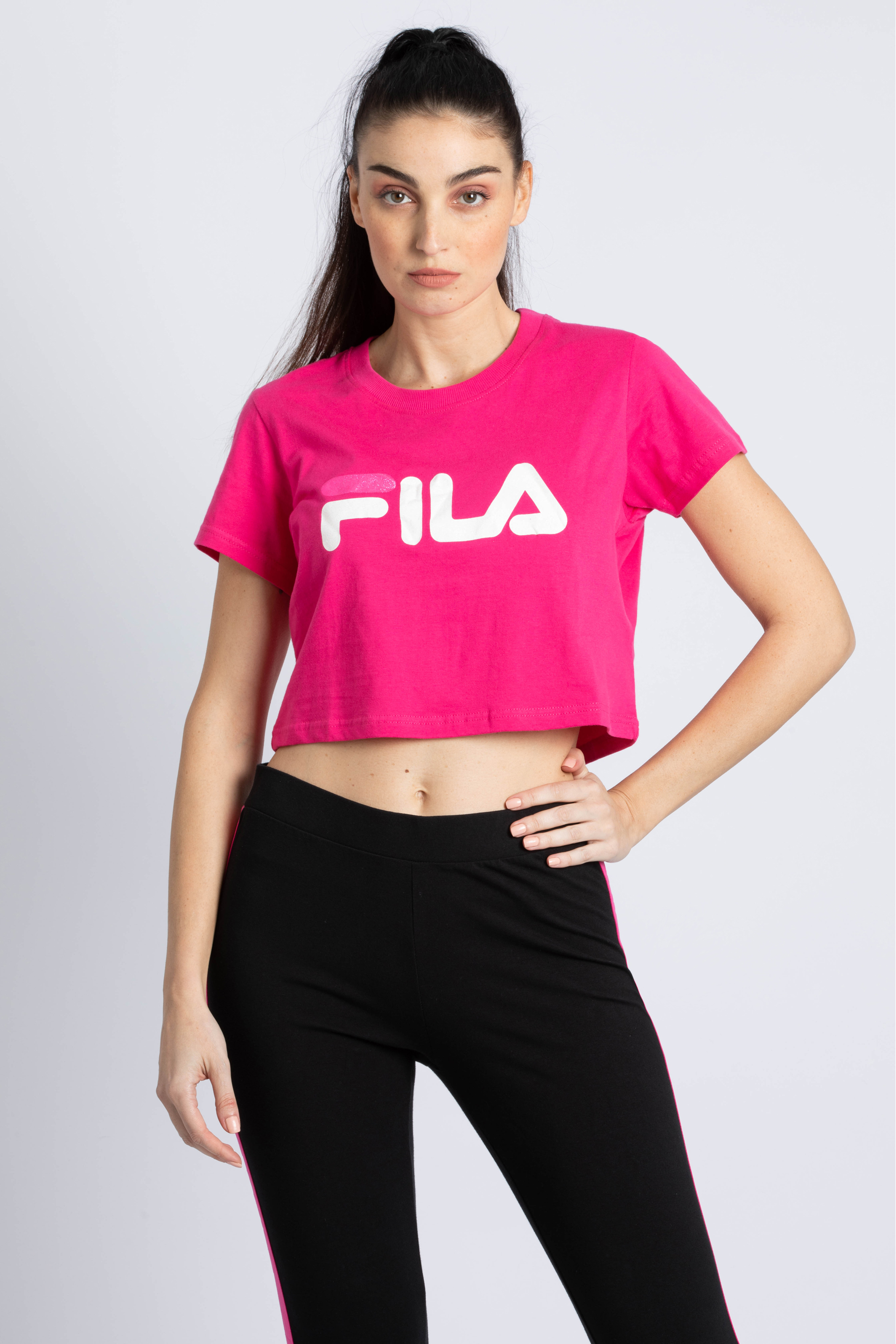 

Eden Solid Cropped Top, Pink