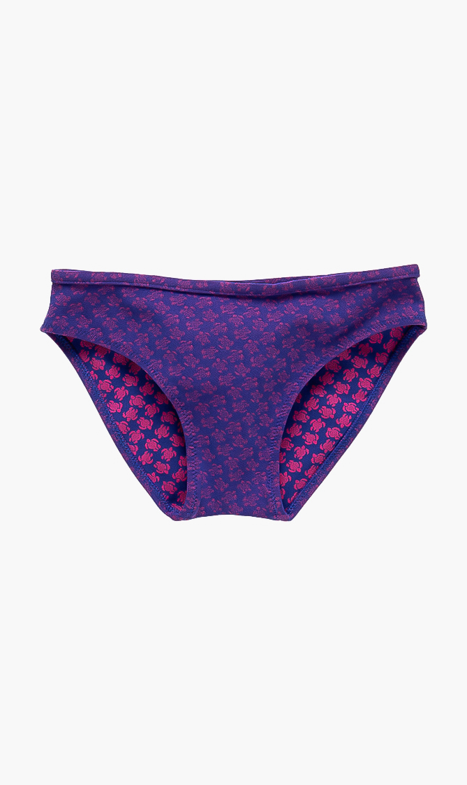 

Giq Turtle Print Bikini Bottom, Blue