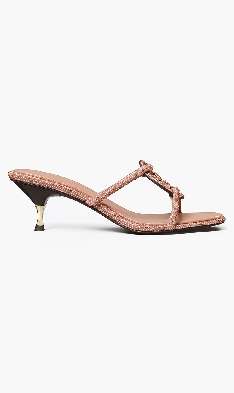 

Tory Burch Purple Pave Geo Bombe Miller Low Heel Sandal 55mm for Women | The Deal Outlet