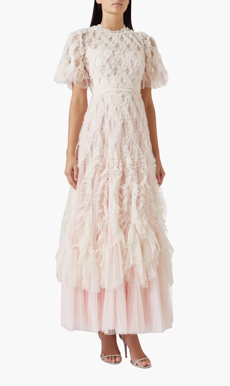 

Needle & Thread Pink Rosella Round Neck Gown for Women | The Deal Outlet