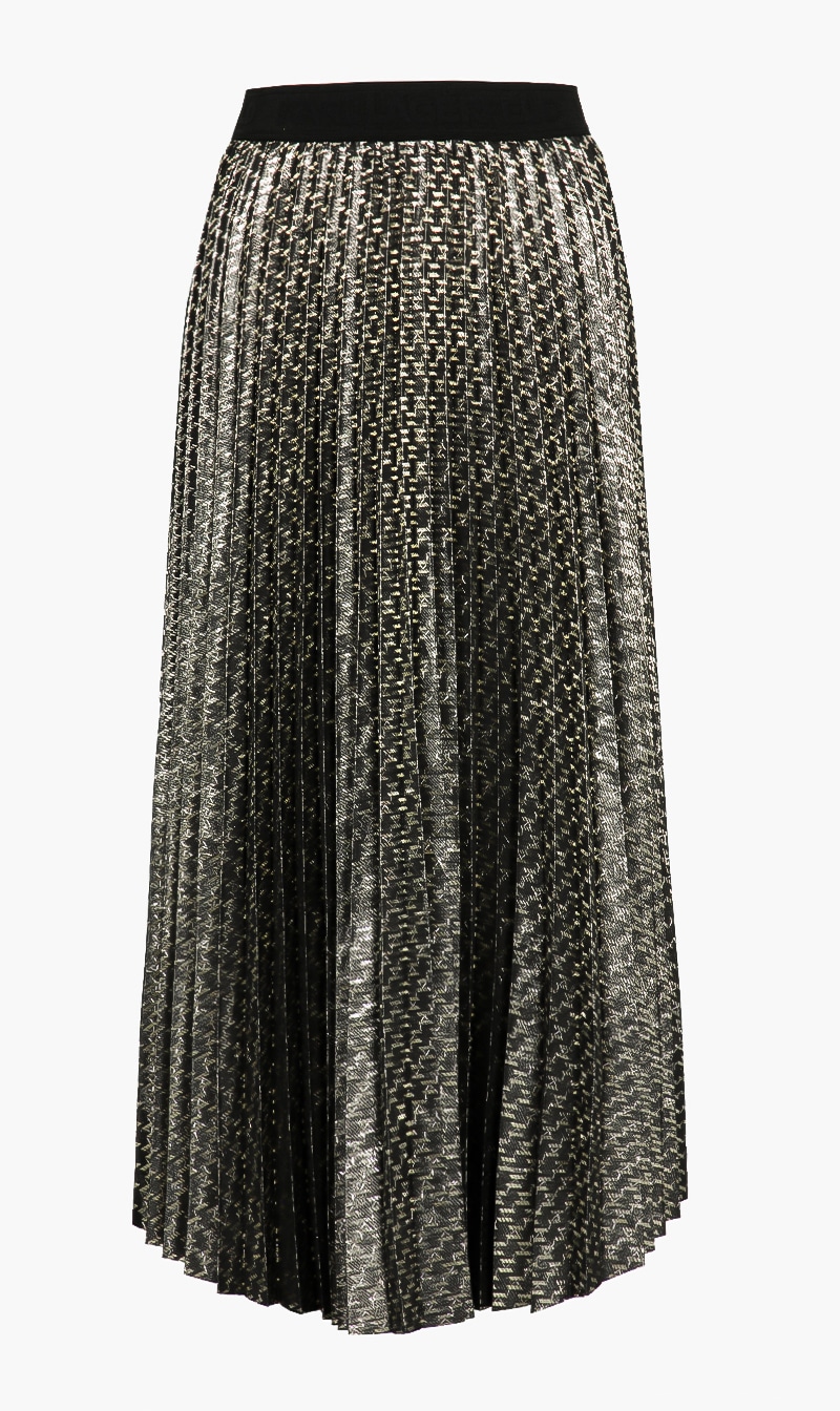 

Lurex Monogram Skirt, Black