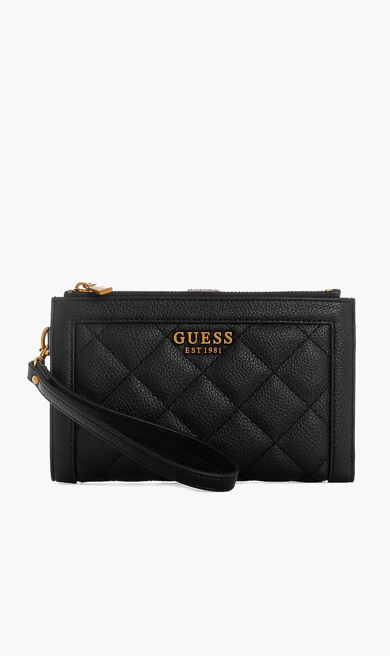 

Abey Quilted Long Zip Wallet, Black