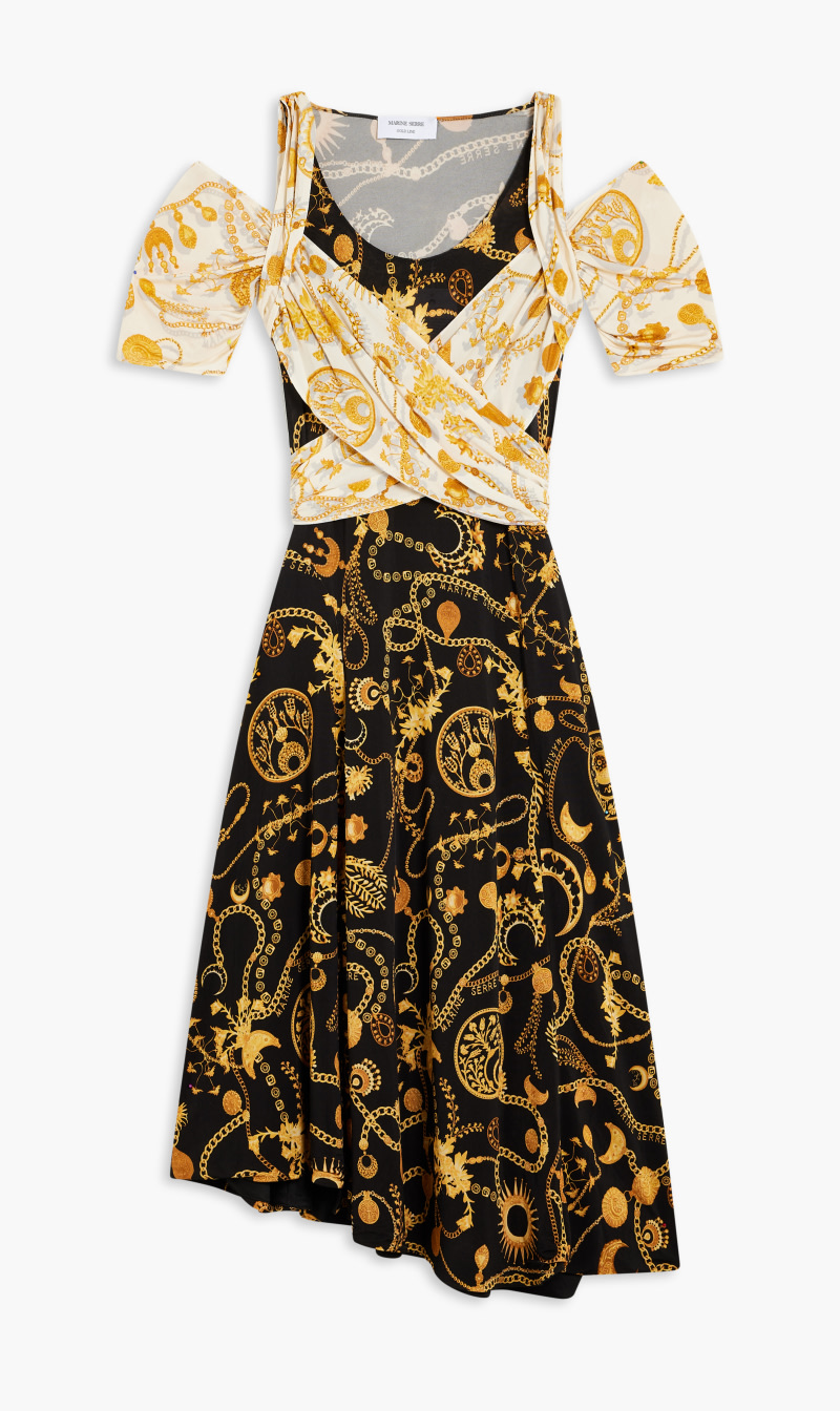 

Marine Serre Multi-color Ornament Jewelry Nuisette Dress for Women | The Deal Outlet