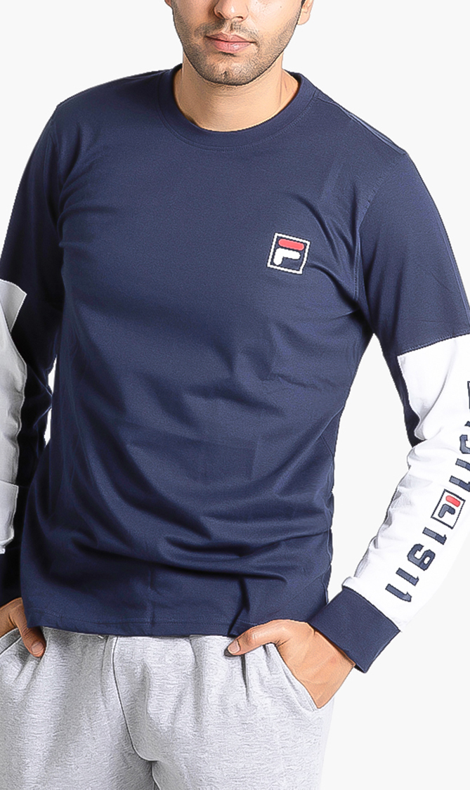 

Fila Graphic Colour Block Long Sleeve T-shirt