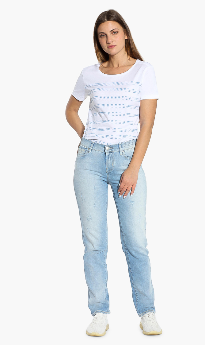 

Kyla Washed Tailored Jeans, Blue