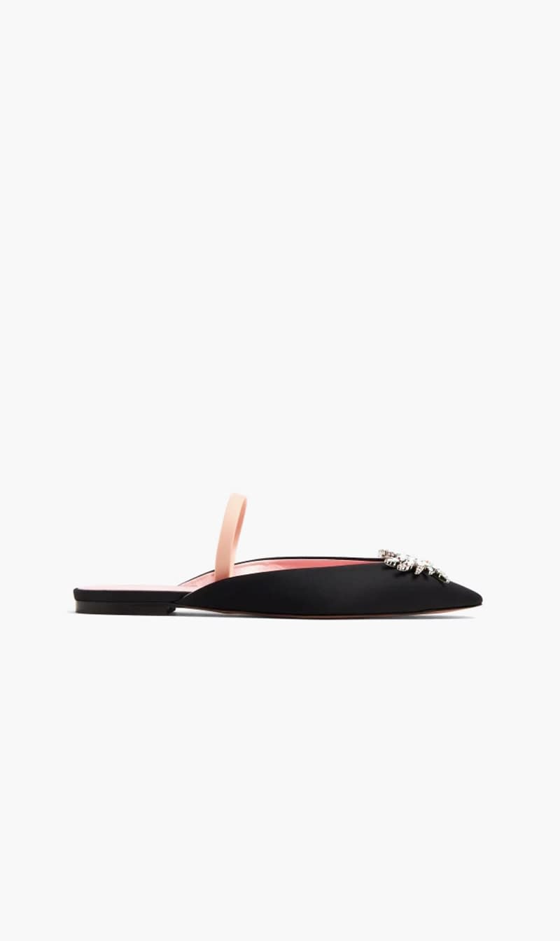 

Piferi Black Drizella Flat Mules for Women | The Deal Outlet