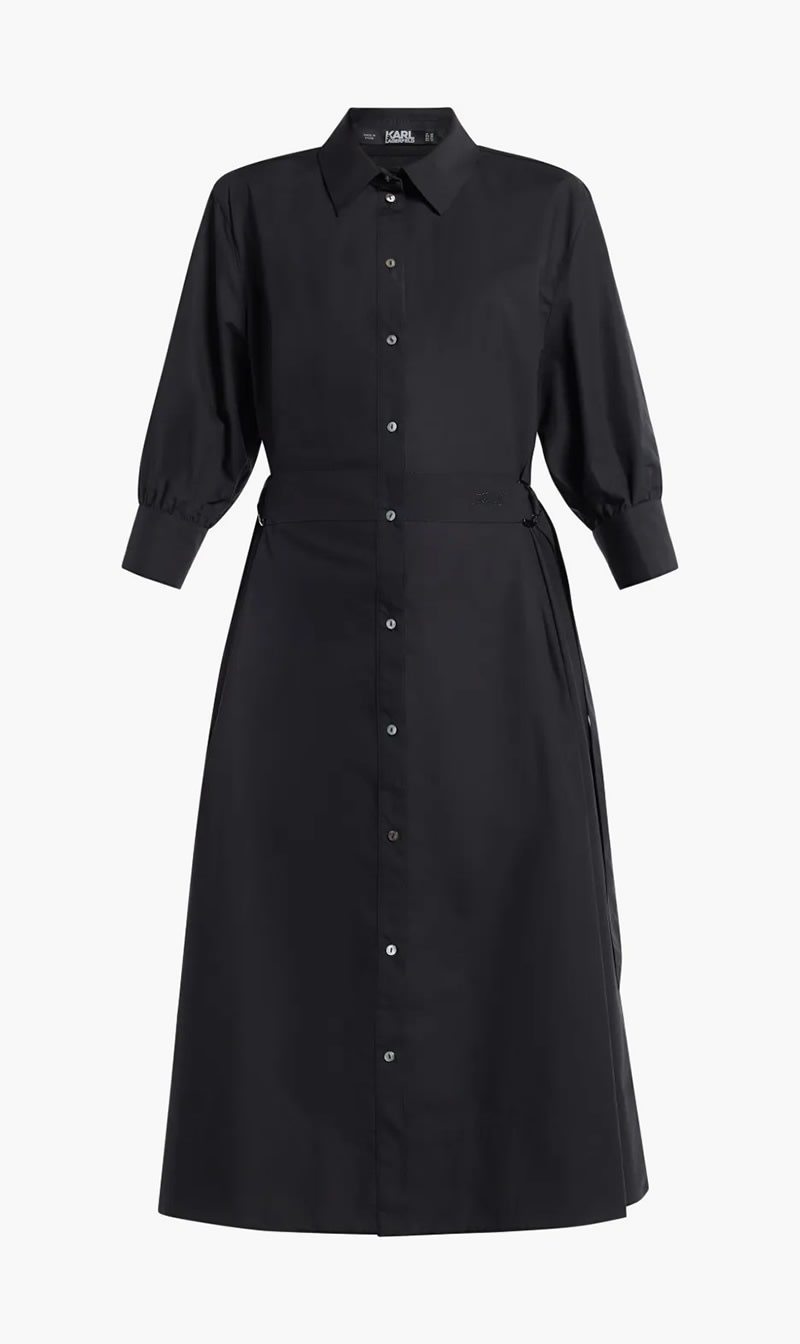 

Karl Lagerfeld Black Shirt Dress for Women | The Deal Outlet