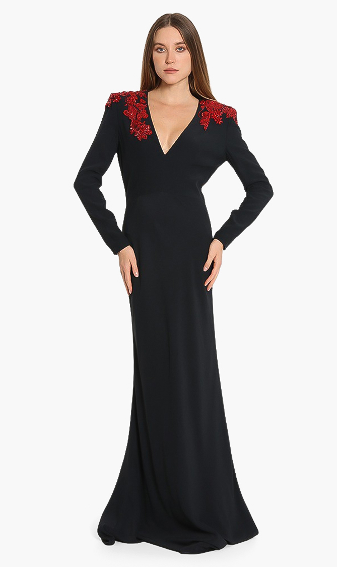 

Alexander Mcqueen Embellished Long Sleeves Dress