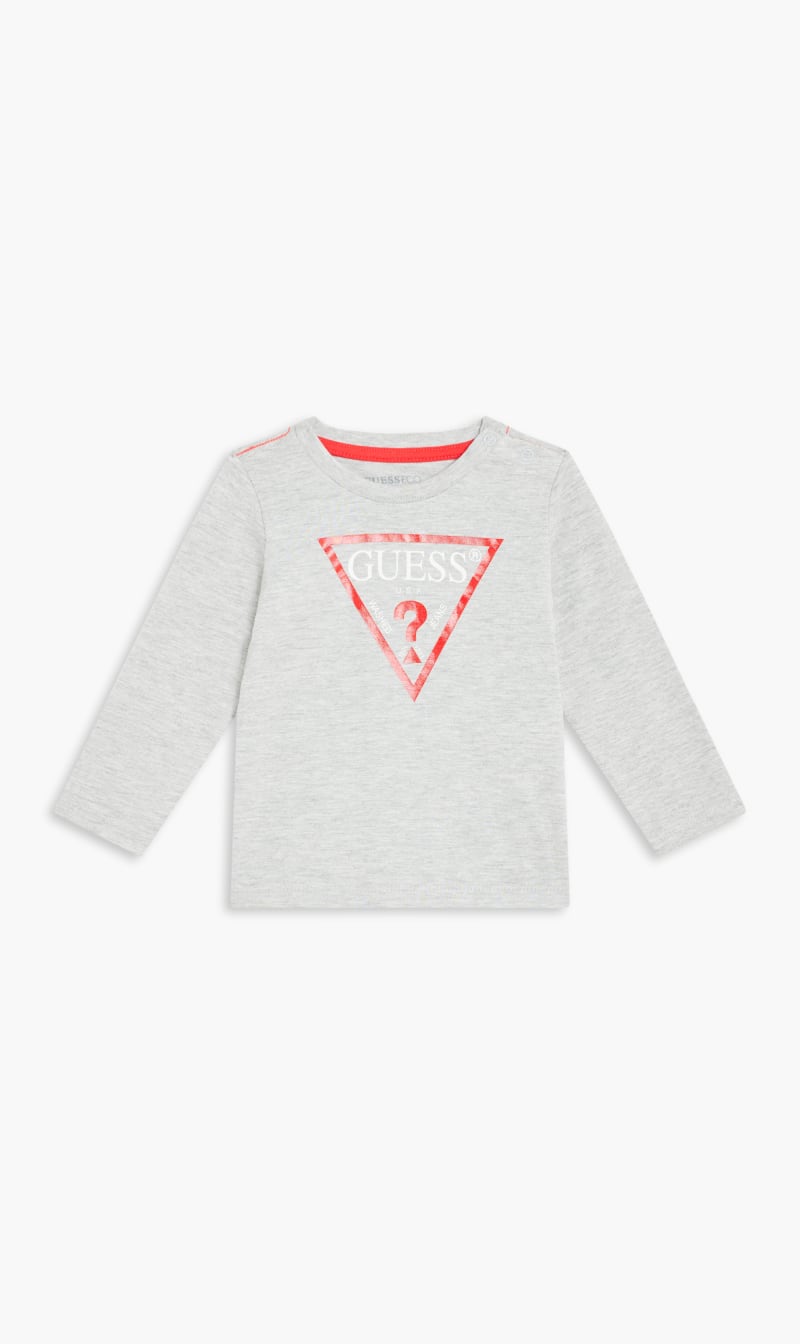 

Guess Grey Basic Full Sleeve T-shirt | The Deal Outlet