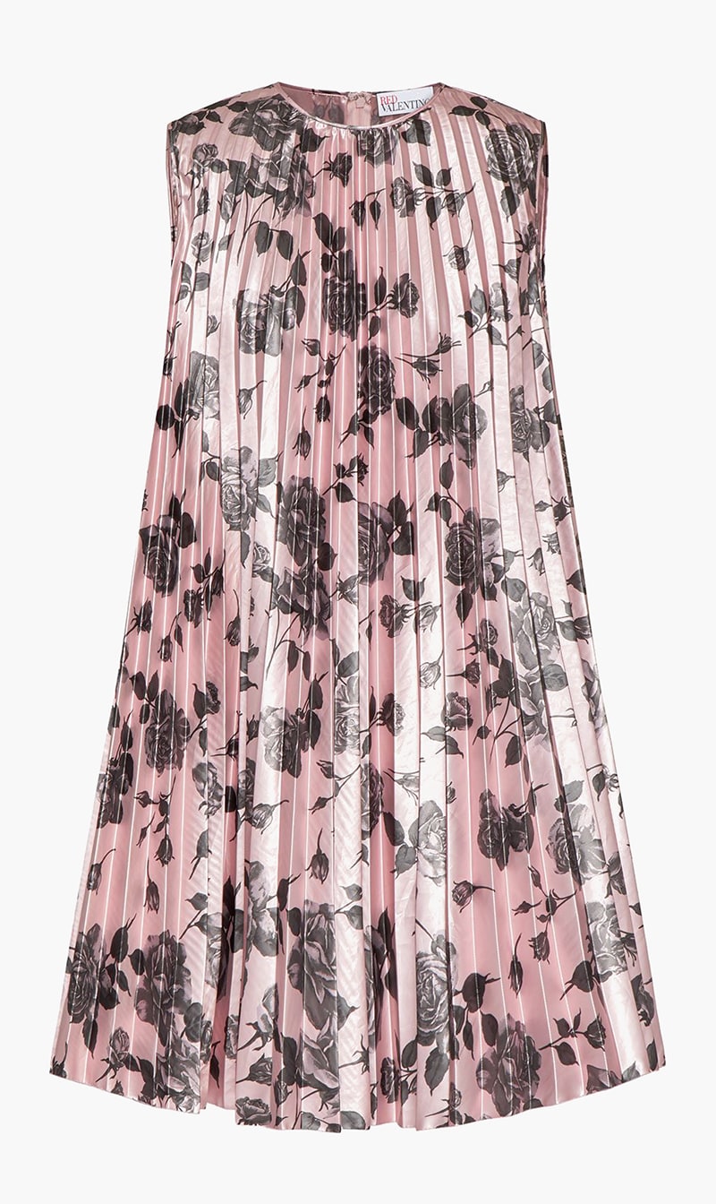 

Pleated Floral Dress, Pink