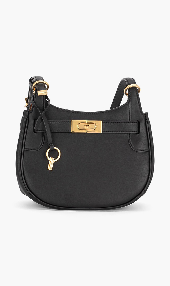

Tory Burch Lee Radziwill Leather Small Saddle Bag