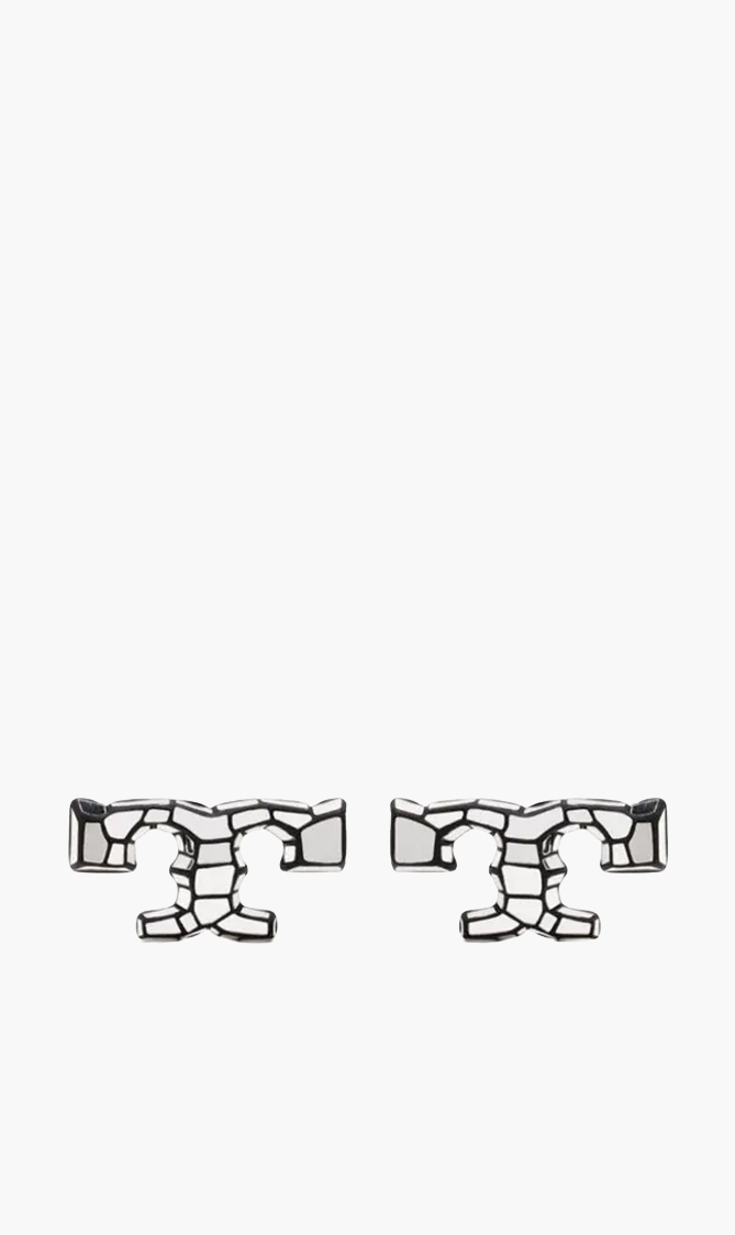 

Tory Burch Silver Miller Pave Triple Hoop Earrings for Women | The Deal Outlet