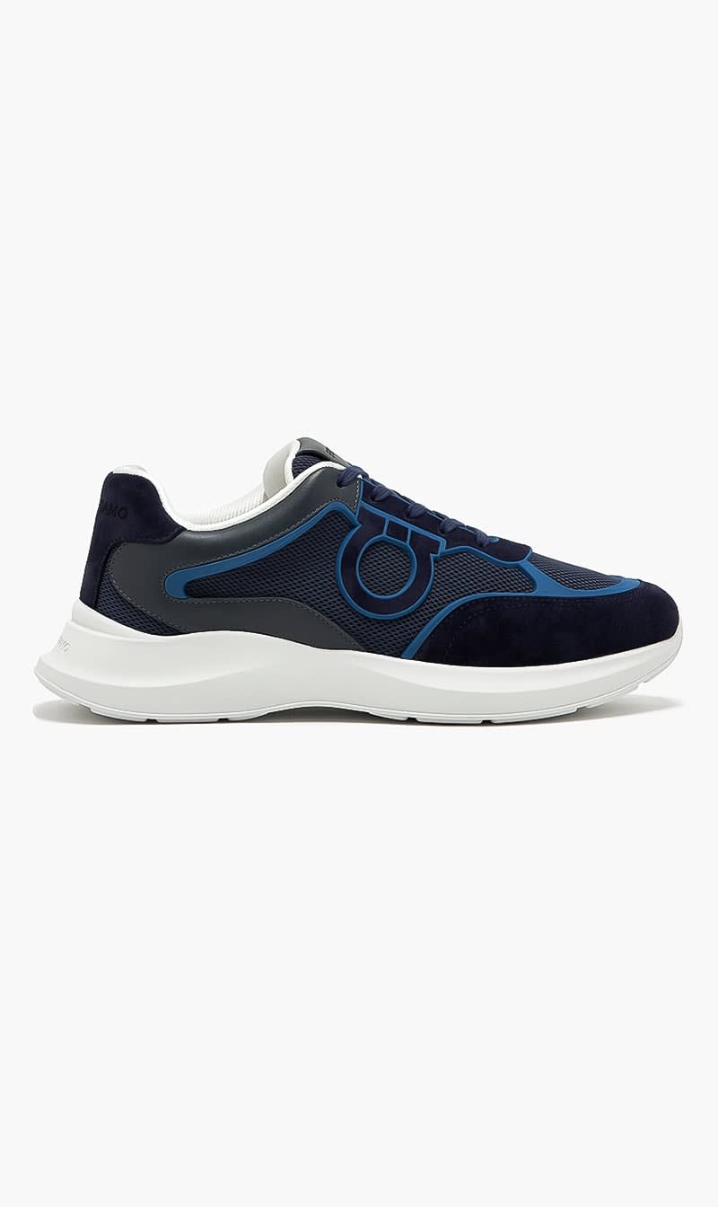 

Salvatore Ferragamo Blue Gancini Ornament Sneakers for Men | The Deal Outlet