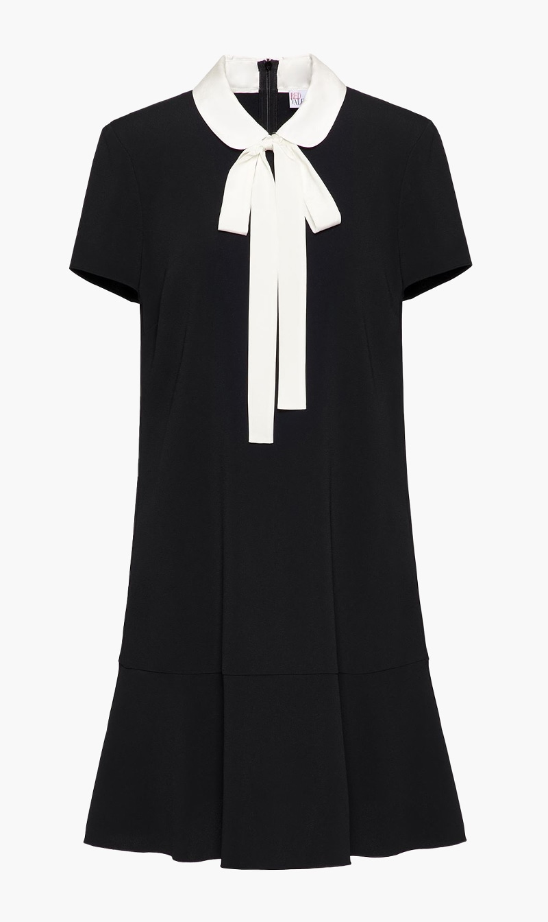 

Red Valentino Flared Hem Collared Dress