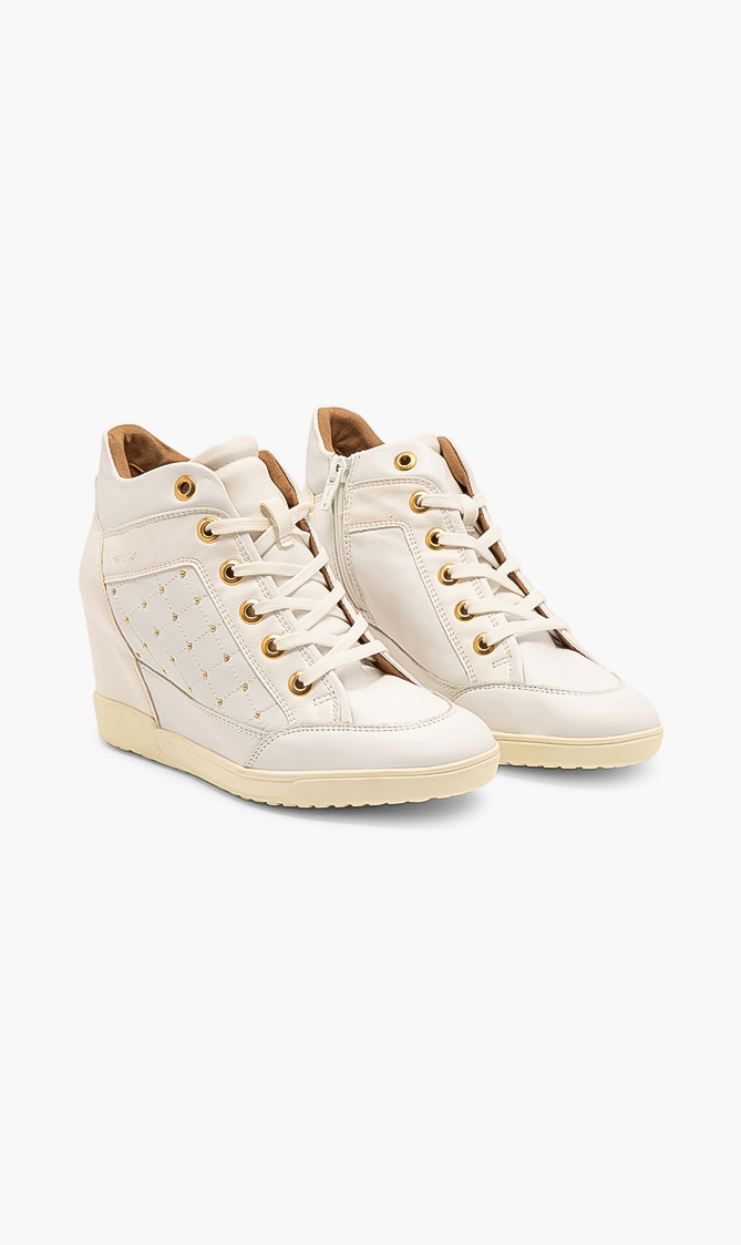 

Geox Carum Leather Wedge Sneakers