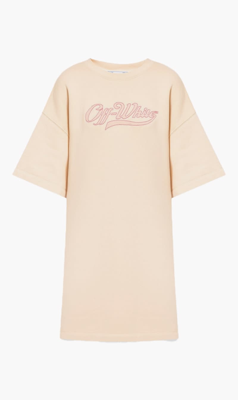 

Off-white Pink Embr Baseball Logo Snap T-dre Nude Fuch for Women | The Deal Outlet